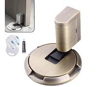 Fermaporta magnetico senza punzonatura, resistente per mantenere la porta aperta, con altezza regolabile, antivento, anti-sbattimento e silenzioso, facile installazione (bronzo)