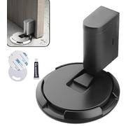 Fermaporta magnetico senza punzonatura, resistente per mantenere la porta aperta, con altezza regolabile, antivento, anti-sbattimento e silenzioso, facile installazione (nero)