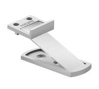 Fermaporta magnetico ultra sottile con ventosa montata sul viso e paraurti anti collisione in lega di zinco, per una posizione stabile della porta senza fori (argento)