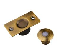 Fermaporta magnetico ultra sottile, fermaporta invisibile da pavimento con aspirazione automatica, nero(Yellow)