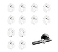 Fermaporta maniglia in PVC trasparente 12 pezzi, paracolpi flessibili Ø17-20mm per protezione parete, riduzione rumore urti, facile da installare per casa ufficio camera