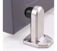 Fermaporta massiccio in acciaio inox spazzolato, resistente contro le collisioni per porte in vetro e porte pesanti, protezione dal rumore in gomma, per soggiorno, ufficio, corridoio (lungo)