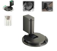 Fermaporta meccanico con altezza regolabile, senza punzonatura, design meccanico non magnetico, dotato di colla 3M e viti, anti-collisione, silenzioso (grigio)