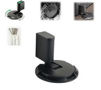 Fermaporta meccanico con altezza regolabile, senza punzonatura, design meccanico non magnetico, dotato di colla 3M e viti, anti-collisione, silenzioso (nero)