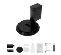 Fermaporta meccanico regolabile for fessure tra le porte fino a 0,75 pollici di altezza Fermaporta in metallo antivento(Black)