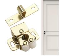 Fermaporta - Mobili | Doppi rulli di chiusura per armadio - 10 pezzi trappole per porte con cuscinetti a molla per armadio, ricambio hardware vintage, design antico, zincato, argento, bronzo, oro