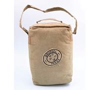 Fermaporta morbido in stoffa e cuoio a forma di sacco della posta colore nocciola/marrone (26 x 17 x 17) - Peso 3 Kg - MAE5004