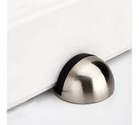 Fermaporta muto in lega di zinco Fusione a pavimento Cromo satinato Half Moon Punch Free Door Stopper Wood Door Holder 1Pcs