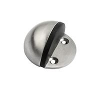 Fermaporta ovale a forma di mezzaluna in acciaio inox, colore argento, da parete, per casa, ufficio, appartamento, scuola