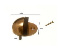 Fermaporta Ovale Tipo 75MM 3 Pollici Ottone Lucido Con Viti Confezione Da 2