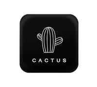 Fermaporta Paraurti for maniglia della porta in silicone autoadesivo for mobili, protezione silenziosa, pratico paracolpi for parete(Square-Black-Cactus)