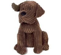 Fermaporta per cani e cuccioli, in tessuto di peluche, misura grande, colore: marrone