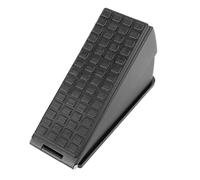 Fermaporta per carichi pesanti, metallo, acciaio inossidabile, fermaporta inferiore per porta di grandi dimensioni, rinforzato, antivento, nero opaco, design a molla flessibile,