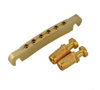 Fermaporta per chitarra con borchie, per chitarre elettriche LP, parte di ricambio in lega di zinco, intervallo corde 52,5 mm, distanza tra i fori di montaggio 82 mm (oro)