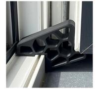 Fermaporta per finestra, senza foratura, confezione da 2, per vetrate, blocco finestra aperta per ventilazione, fermaporta riutilizzabile per casa, appartamento, ufficio e hotel