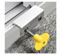 Fermaporta per finestre in alluminio, Limitatore di sicurezza a cuneo scorrevole con limitatore in lega alluminio for blocco finestra(Double Hole)