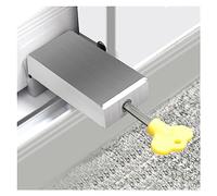 Fermaporta per finestre in alluminio, Limitatore di sicurezza a cuneo scorrevole con limitatore in lega alluminio for blocco finestra(No Hole)