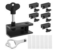 Fermaporta per finestre in lega di alluminio, Confezione da 4 serrature di sicurezza for finestre in lega alluminio for porte scorrevoli e multicolore(Silver)