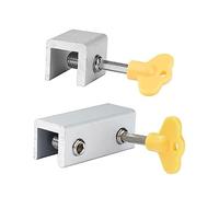 Fermaporta per finestre in lega di alluminio, Limitatore di blocco del cavo for chiave sicurezza for porte e finestre in alluminio, argento 24x30x25mm(Single Hole)