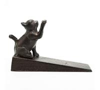 Fermaporta per gatti Sungmor in ghisa resistente | Fermaporta decorativo a forma di statua di animale con tappetino antiscivolo | Fermaporta anti