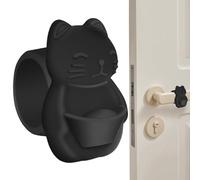 Fermaporta per maniglia della porta, fermaporta da parete - Pomello della porta - Protezione da parete per maniglie delle porte - Cuscino ammortizzante in silicone per gatti felici - Elefante calma