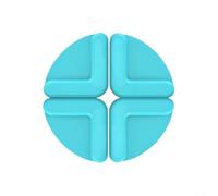 Fermaporta per mobili in silicone autoadesivo come tagliere, 5,5 x 5,5 cm, protezione del pavimento contro graffi, multicolore (blu)