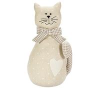 Fermaporta Pesante di Stoffa, Ferma Porta Design Simpatico a Forma di Gatto, Fermaporta da Pavimento, Gatto Decorativi Decorazione per la Casa, Idee Regalo Gatto per Donna e Uomo (Cuore)