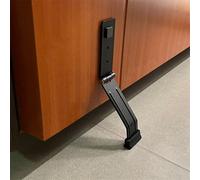 Fermaporta pieghevole, fermaporta resistente, antifurto, autoadesivo, per il bagno, nero