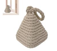 Fermaporta ponderato - fermaporta da pavimento | Fermaporta naturale in vimini intrecciato con manico, fermaporta in cotone con nodo a corda, fermaporta rustico, fermaporta interna ponderata per