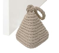 Fermaporta ponderato - Fermaporta in cotone con nodo in corda con manico, fermaporta interno ponderato decorativo con maniglia in rattan naturale, fermaporta ponderato per interni