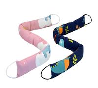 Fermaporta ponderato per porta, confezione da 2 pezzi, 90 cm, sotto la porta, finestra, riempitivo per il rumore dell'aria, per risparmiare energia, stampa in stile cartone animato, tela di cotone 1,1