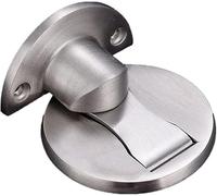 Fermaporta, Porta in acciaio inox Sper, installazione a terra senza perforazioni, multicolore(Brushed Stainless Steel)