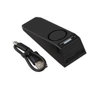 Fermaporta portatile ricaricabile con allarme da 130 dB e base in silicone per un controllo affidabile della posizione della porta