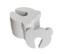 Fermaporta - Protezione anti-schiacciamento per dita, 6 pezzi a forma di orso in morbida schiuma a prova di bambino, spazio per il cuscino anti-sbattimento, elastica per accessori in EVA Scud