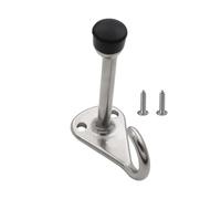 Fermaporta - Protezione silenziosa con gancio in gomma inox ammortizzante, fermaporta per bagno, camera da letto, camera da letto, camper, sicurezza di sicurezza