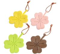 Fermaporta Quadrifoglio In Gomma Antiscivolo Con Cordino Multicolor 8.3x6.4x2.1cm(Variegated)