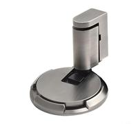 Fermaporta regolabile e resistente, per la parte inferiore della porta, in lega di zinco, con ventosa per pavimento con resistenza al vento e riduzione del rumore, per uso interno ed esterno (grigio)