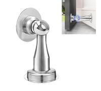 Fermaporta regolabile, fermaporta magnetico invisibile, con 2 set di adesivi senza foratura, per porte di casa e ufficio (argento 1)