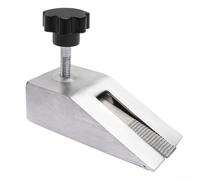 Fermaporta regolabile per la parte inferiore della porta, senza fori, antivento e antiscivolo, con asta in acciaio inox e base in ghisa, 5-30 mm, colore: argento