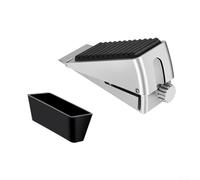 Fermaporta regolabile resistente con base antiscivolo, progettato per metallo e doppie porte, soluzione affidabile per una forte resistenza al vento (argento)