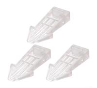 Fermaporta regolabili in gomma antiscivolo, confezione da 3, con controllo dell'altezza e base sicura per una forte stabilità su più piani (trasparente)