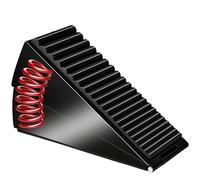 Fermaporta resistente, fermaporta a molla di alta qualità per la parte inferiore della porta, fermaporta grande regolabile in gomma a cuneo con metallo, si adatta a qualsiasi porta pesante (nero-0ne)