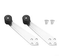 Fermaporta resistente in acciaio inox a 90 gradi, confezione da 2 pezzi, protezione da parete con paraurti in gomma spessa, per casa, ufficio, uso commerciale, facile da installare, argento nero (3)