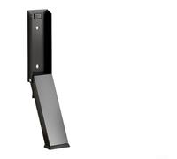 Fermaporta resistente in acciaio inox con impugnatura antiscivolo e chiusura a pressione per legno o per pavimenti in piastrelle in casa e ufficio, adatto per uso in viaggio, design compatto (nero)
