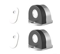 Fermaporta resistente in acciaio inox con potente magnete, opzioni di fissaggio automatico o a vite, progettato per limitare il movimento della porta e proteggere le pareti (argento)