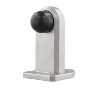 Fermaporta resistente in acciaio inox con tampone in silicone per assorbimento degli urti e protezione della porta, adatto per vari tipi di porte (argento lungo)