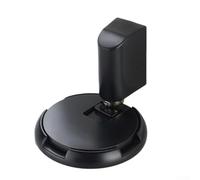 Fermaporta resistente per interni, senza installazione di foratura, in lega di zinco, leva regolabile in altezza e doppia opzione di montaggio, incluse viti (nero)