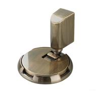 Fermaporta resistente per uso interno, nessuna foratura necessaria con design a doppio foro, leva regolabile in altezza, struttura in lega di zinco, include accessori di montaggio (bronzo)