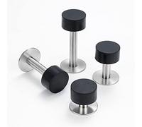 Fermaporta solido Porta interna Muto Tocco porta Fermaporta in acciaio inossidabile Blocco porta aspirazione porta non punzone 1 pezzo(Black-40mm)