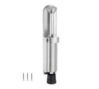 Fermaporta telescopico a molla, in acciaio inox, con pedale, per casa, garage, patio (argento)